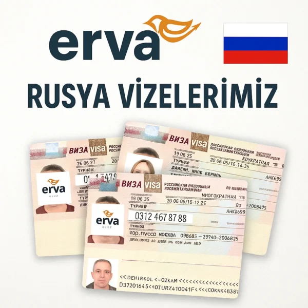 Rusya vize başvurusu – Erva Vize Danışmanlık tarafından alınan onaylı Rusya vizeleri örneği
