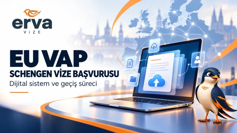 Erva Vize logolu EU VAP Schengen dijital vize başvurusu görseli