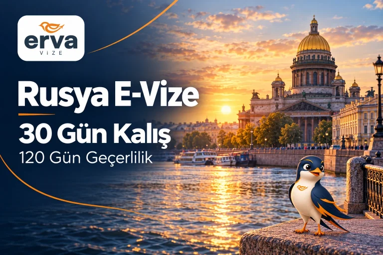 Rusya e-vize – 30 gün kalış ve 120 gün geçerlilik | Erva Vize