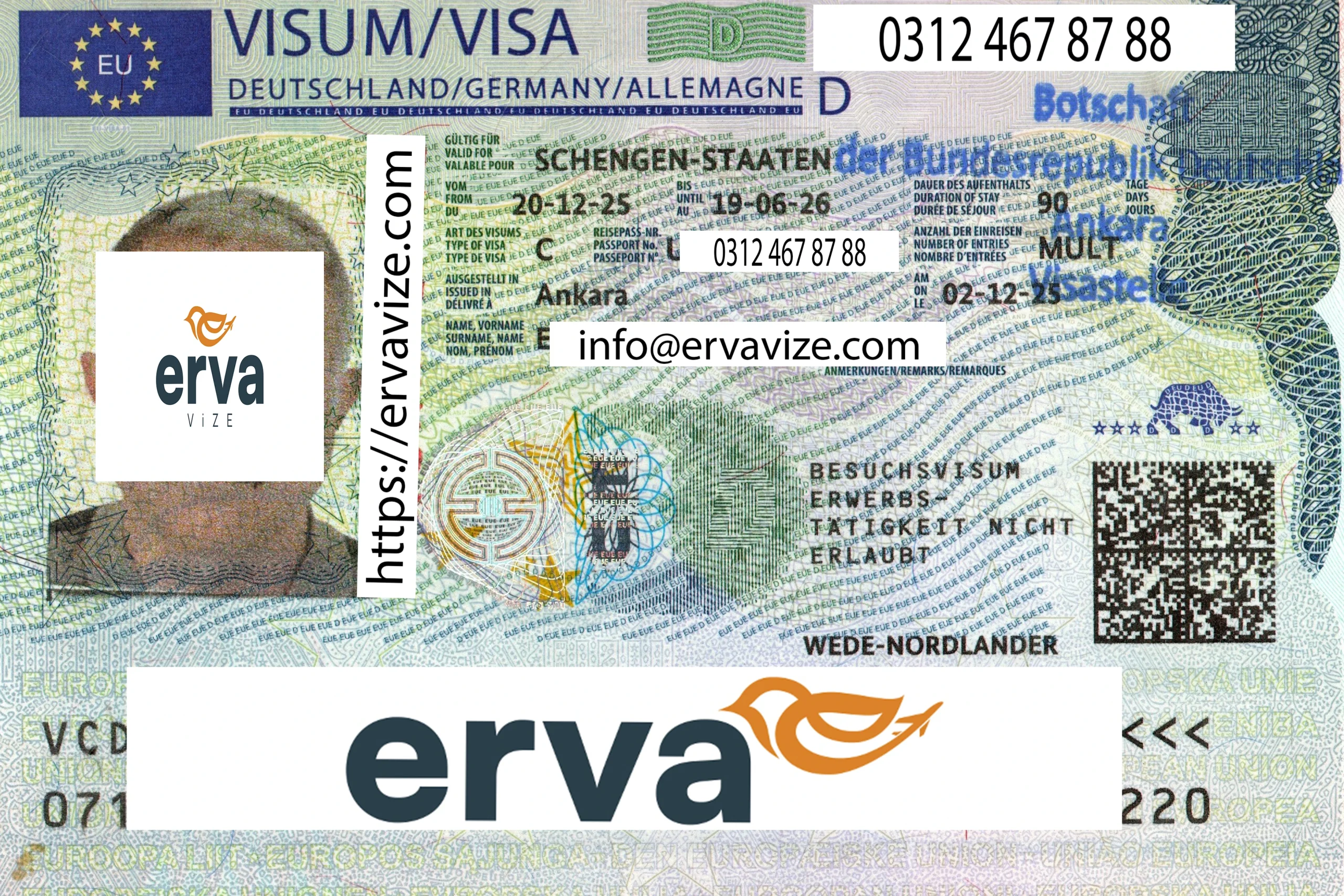 Erva Vize Almanya vize başvuru sonuçlarından örnek 1