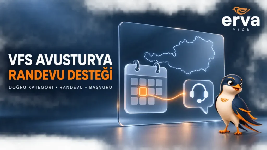 VFS Avusturya randevu sürecinde Erva Vize danışmanlık desteği